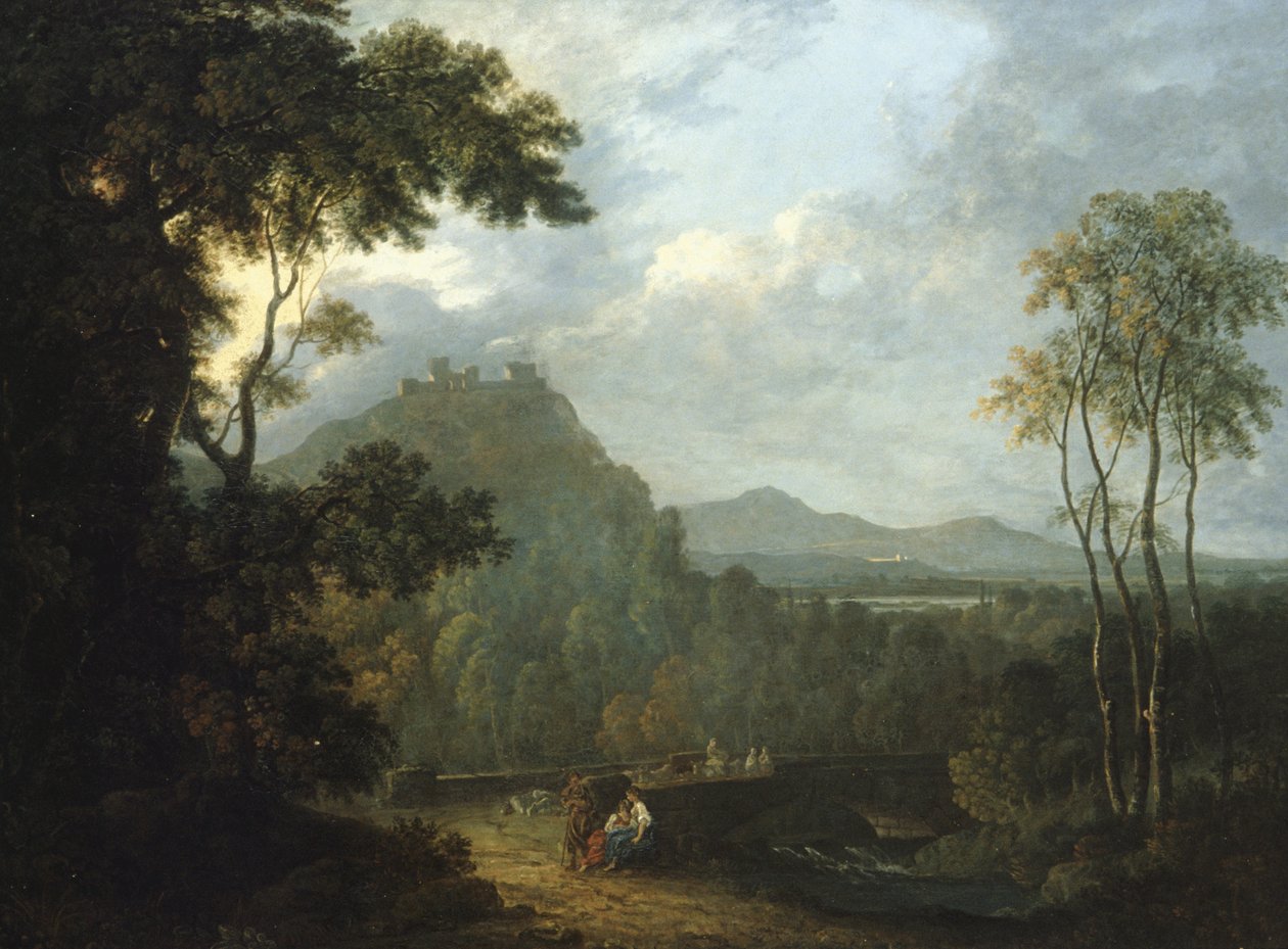 Dinas Bran Castle, nahe Llangollen II, ca. 1770 von Richard Wilson