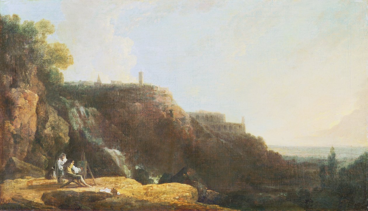 Der große Wasserfall und die Villa des Maecenas in Tivoli von Richard Wilson