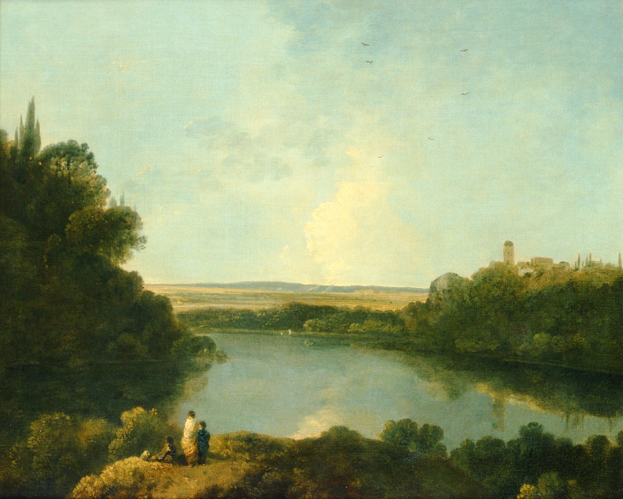Der Nemisee bei Rom, ca. 1760 von Richard Wilson