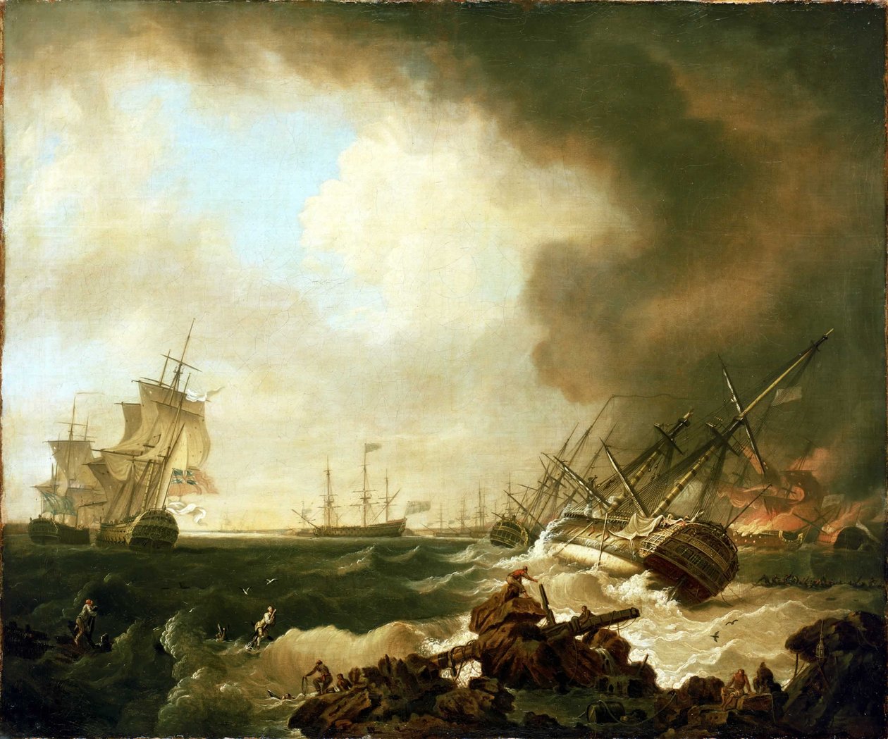 Die Schlacht in der Bucht von Quiberon, 21. November 1759: der Tag danach von Richard Wright