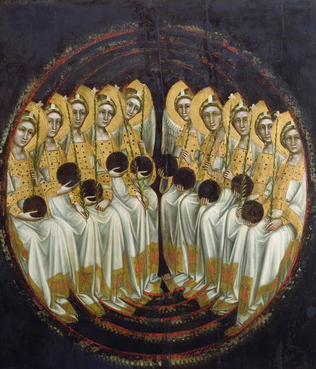 Sitzende Engel mit Kugeln in den Händen (c.1348-54) von Ridolfo di Arpo Guariento