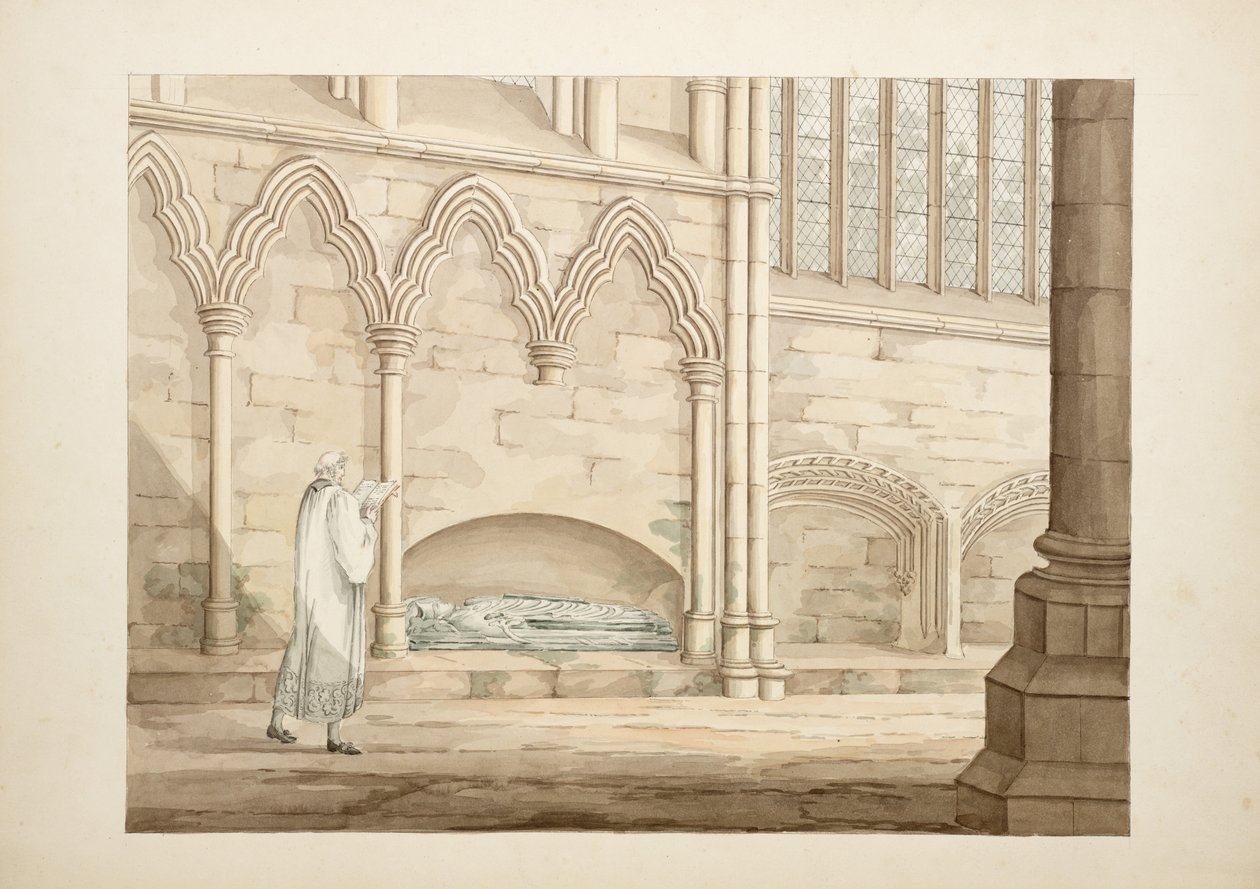 Ms. New Coll 380, f8r. Die Altertümer der Kathedrale von Saint Mary, Carlisle, gezeichnet von Robert Carlile, 1795 von Robert Carlile