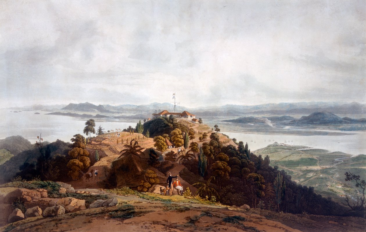 Panoramaskizze der Insel des Prinzen von Wales von William Daniell, ca. 1817 von Robert Smith