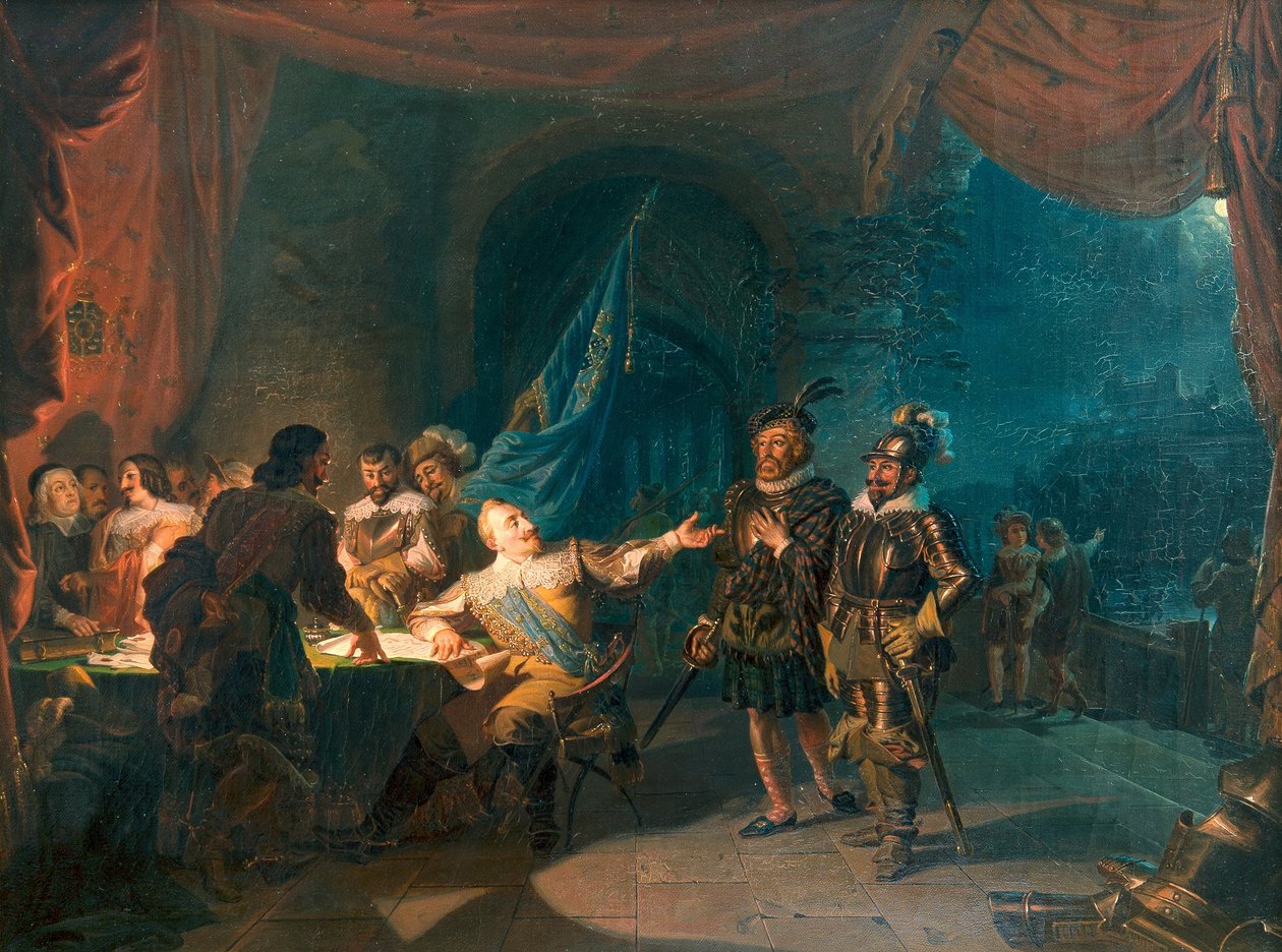 Gustav II. Adolf bei Kriegsverhandlungen in Würzburg von Robert Wilhelm Ekman