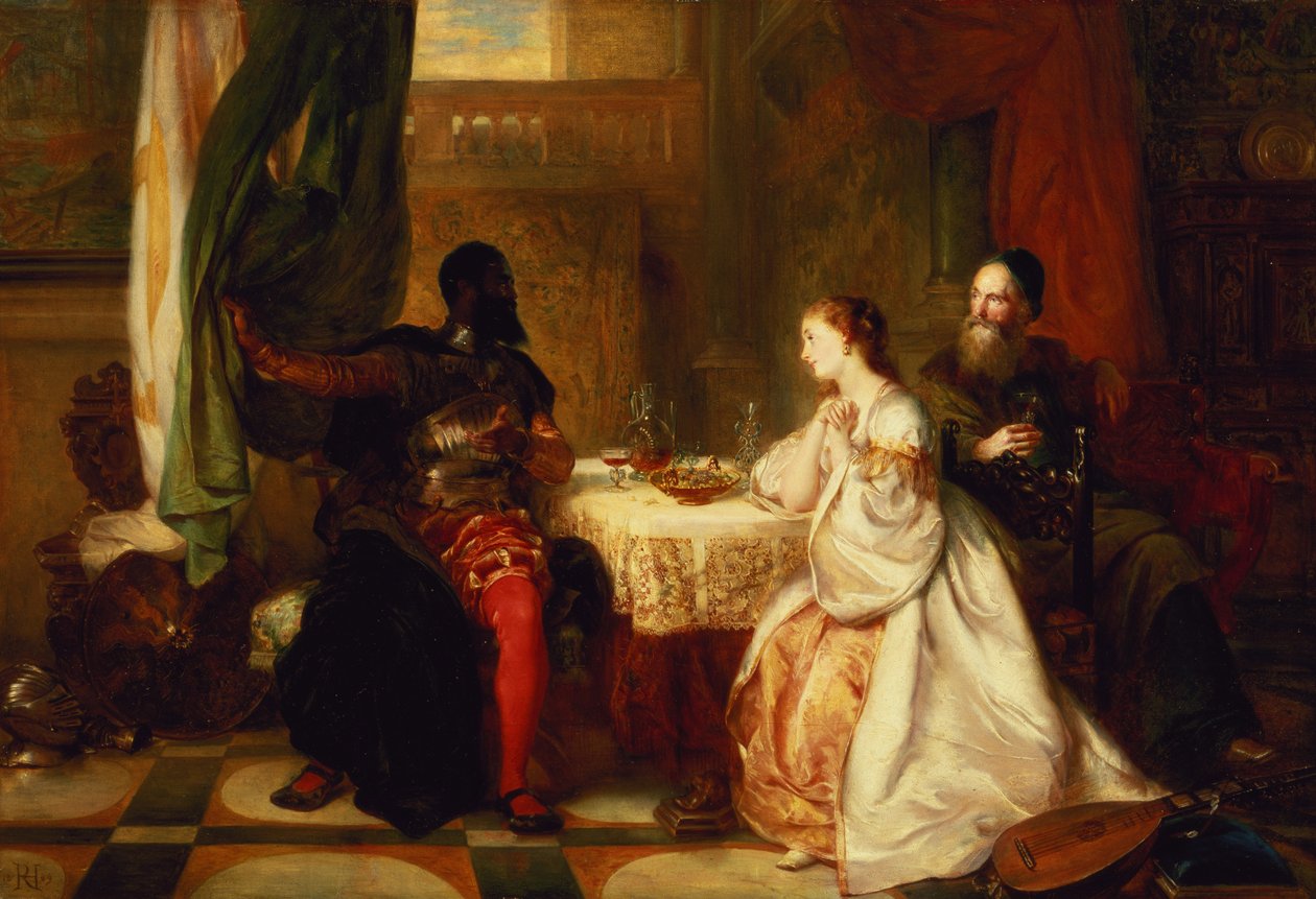 Othello erzählt Desdemona von seinen Abenteuern, 1869 von Robert Alexander Hillingford
