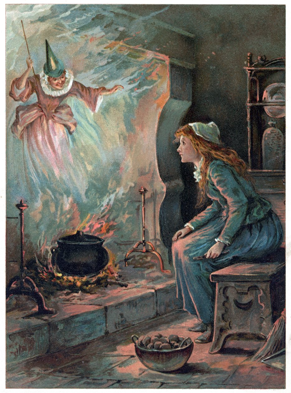 Aschenputtel und die gute Fee, Illustration aus 
