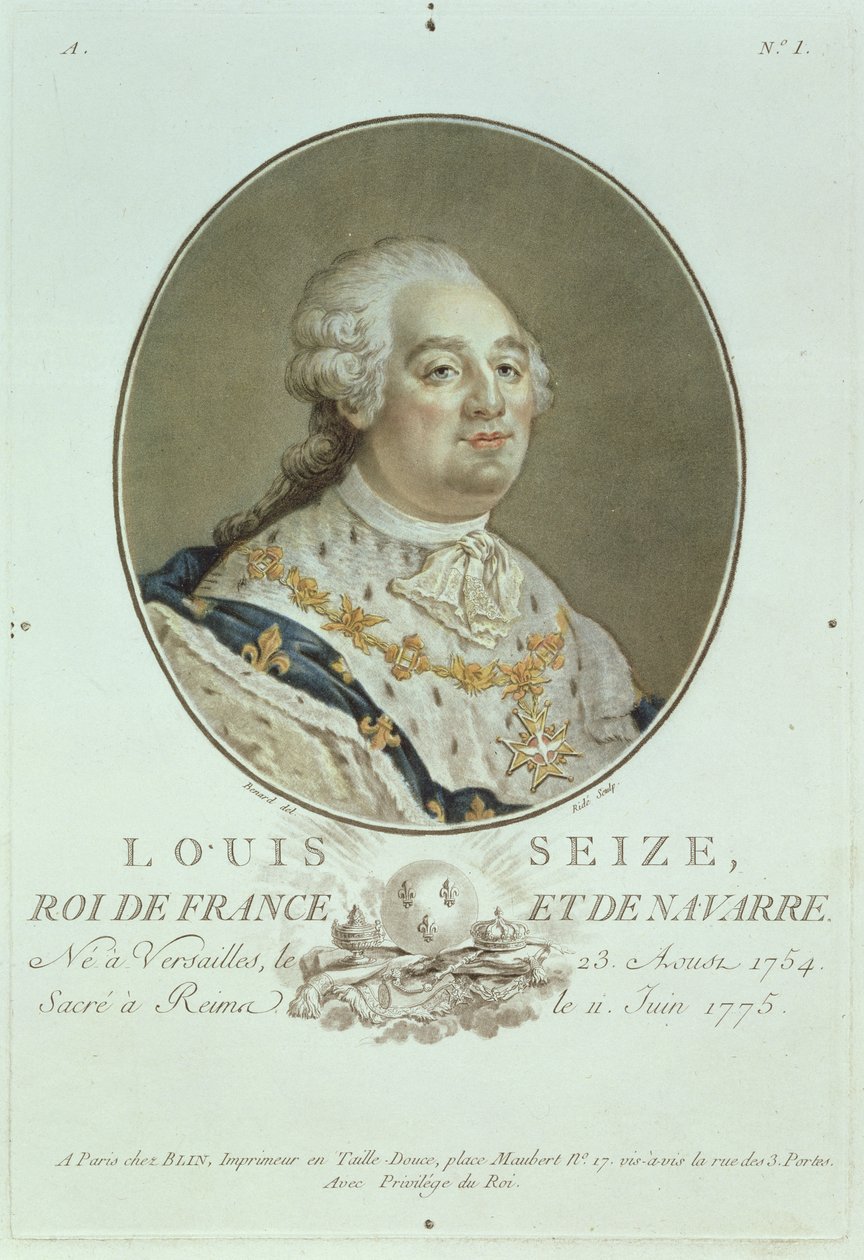 Porträt von Ludwig XVI (1754-93) aus 
