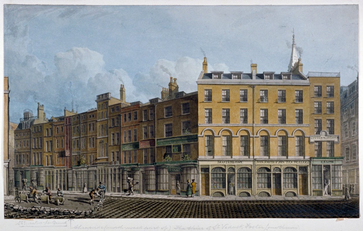 Cheapside, City of London, 1818 von Robert Blemmell Schnebbelie