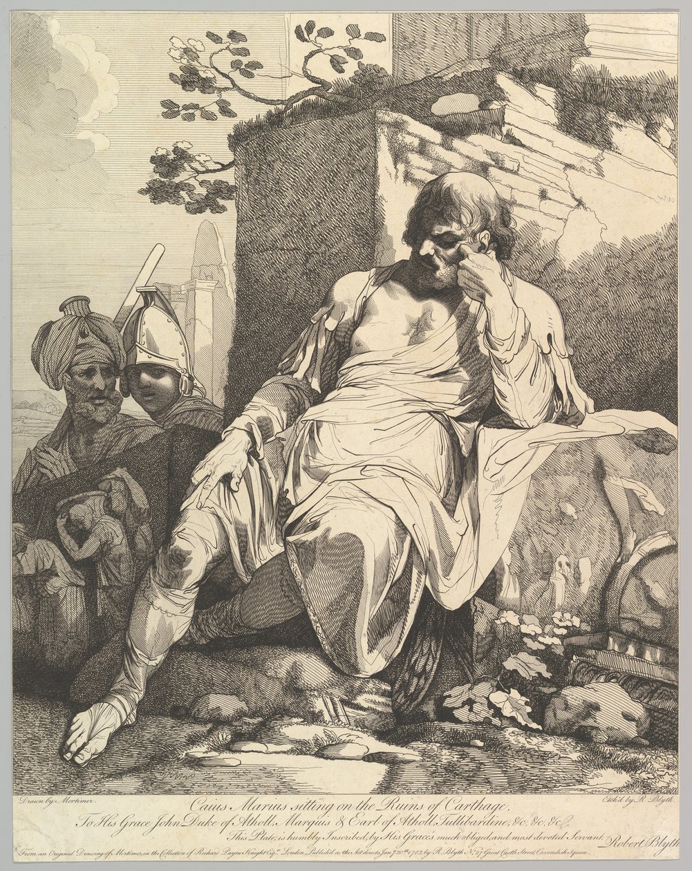 Caius Marius auf den Ruinen von Karthago von Robert Blyth