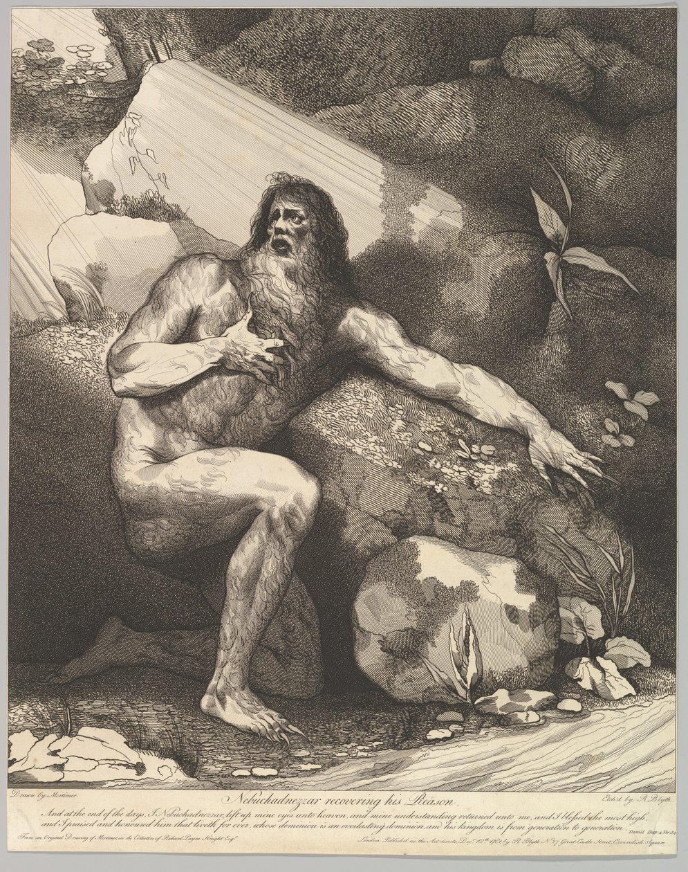 Nebukadnezar erlangt seinen Verstand zurück, 20. Oktober 1782 von Robert Blyth