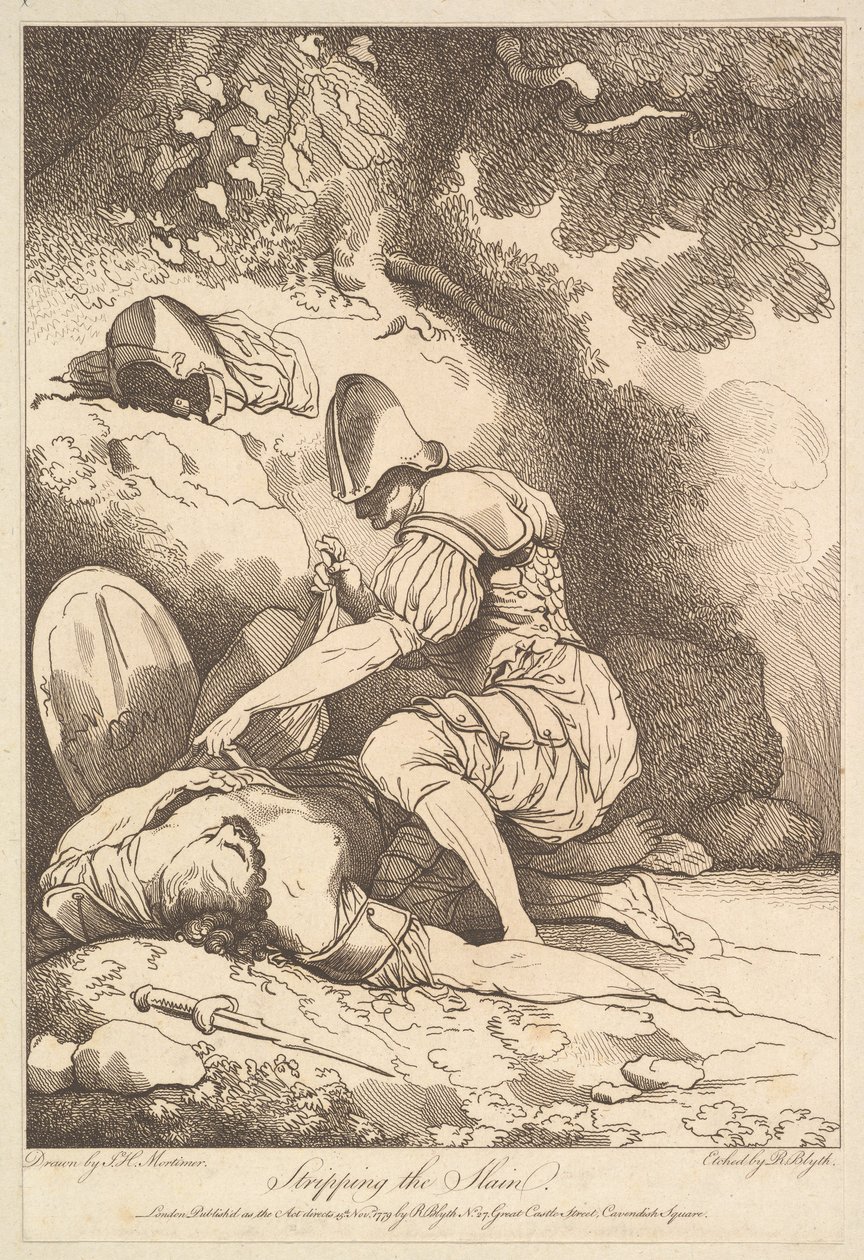 Die Entkleidung der Gefallenen, 15. November 1779 von Robert Blyth