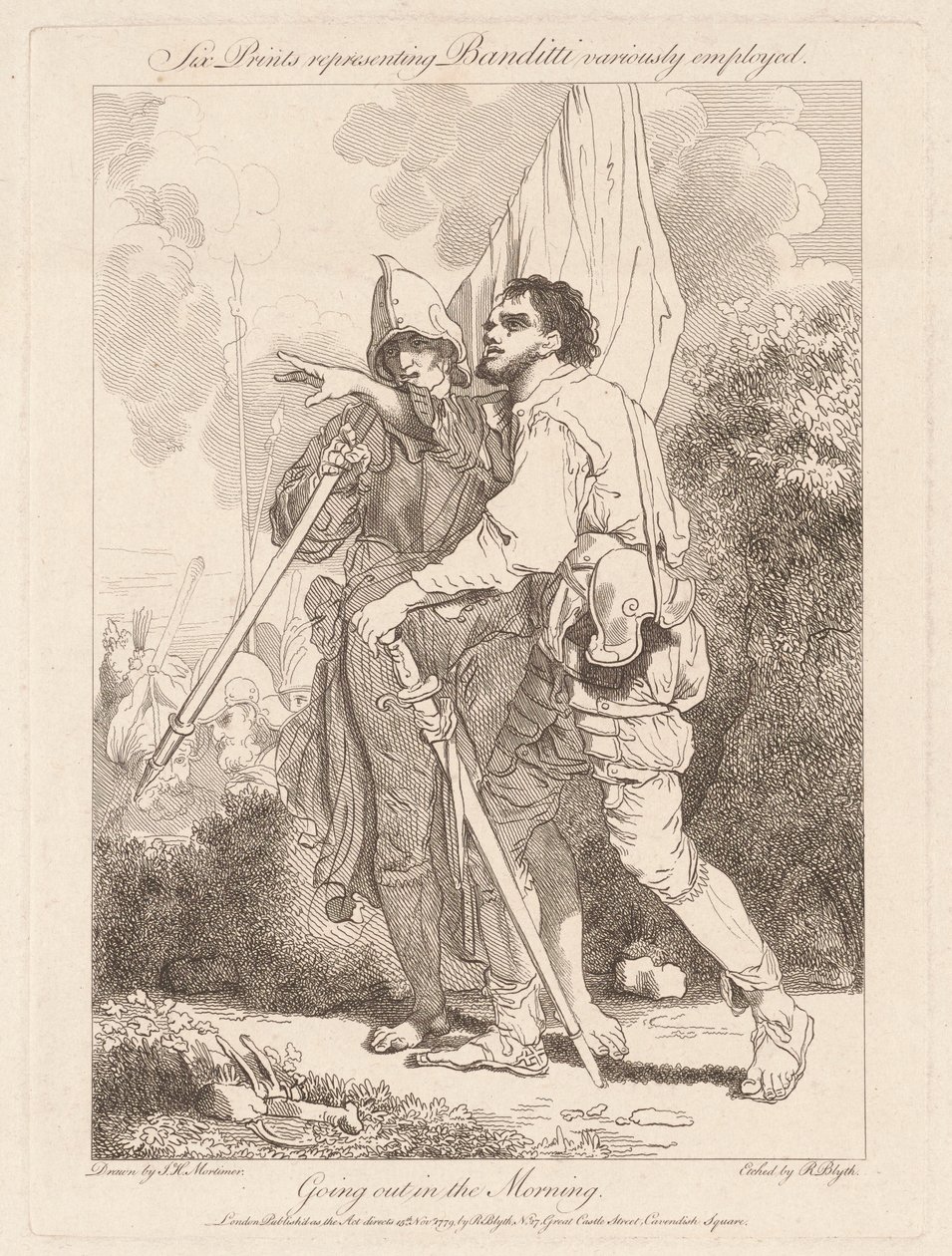 Morgens ausgehen von Robert Blyth, after John Hamilton Mortimer
