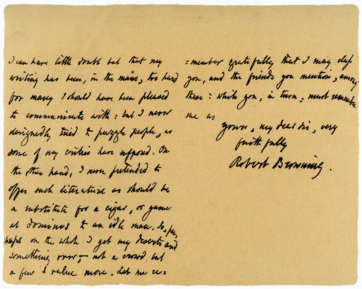 Brief von Robert Browning an William G. Kingsland, 27. November 1868 von Robert Browning