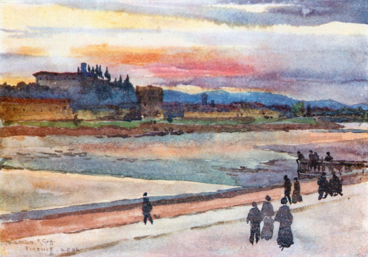Sonnenuntergang über Monte Oliveto von Robert Charles Goff
