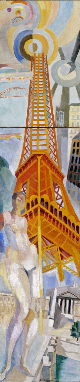 Die Stadt Paris, die Frau und der Eiffelturm, 1925 von Robert Delaunay