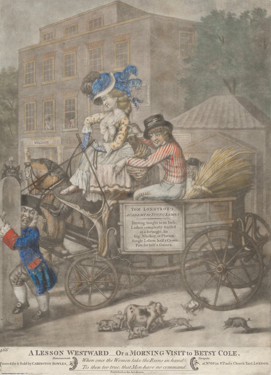 Eine Lektion westwärts - oder ein Morgenbesuch bei Betsy Cole von Robert Dighton