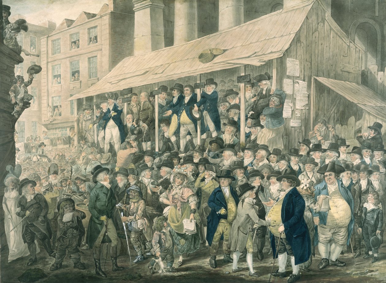 Korpulente Herren, 1796 von Robert Dighton: Kunstdruck