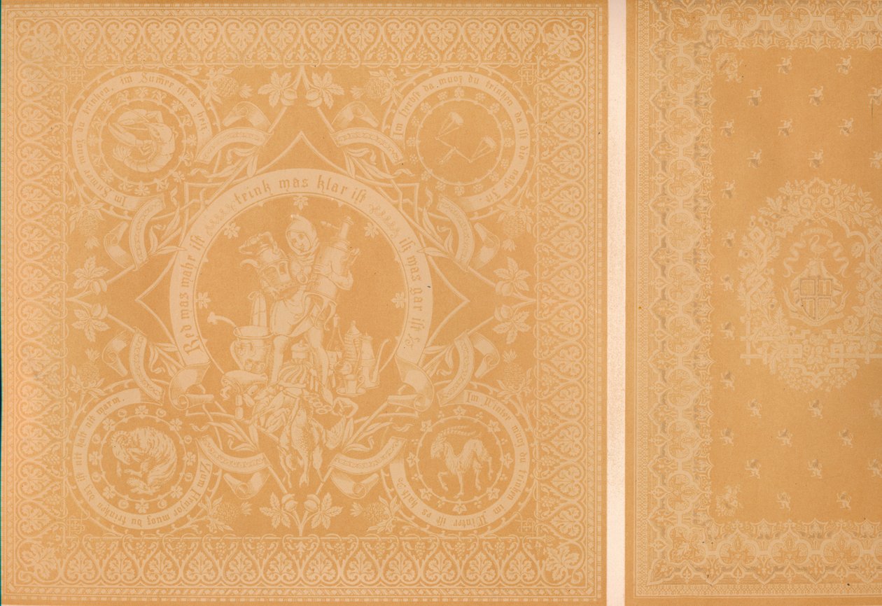 Damastleinen von Herrn C. Faber, Stuttgart und Messrs. Burre Bros. Dumferline, 1863 von Robert Dudley