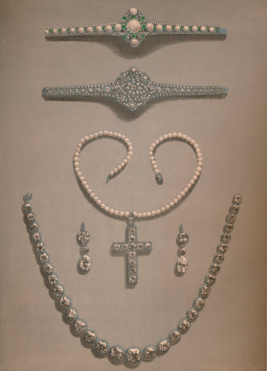 Halskette, Ohrringe, Armbänder Hochzeitsgeschenke an Alexandra von Dänemark, 1863 von Robert Dudley