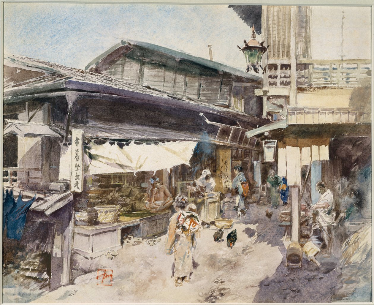 Straßenszene in Ikao, Japan von Robert Frederick Blum