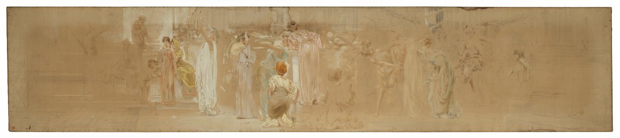 Studie für eine Prozession, "Vintage Festival," Mendelssohn Glee Club, New York, NY von Robert Frederick Blum