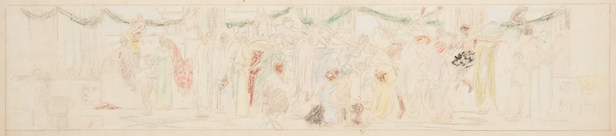 Studie für eine Prozession, "Weinfest", Mendelssohn Glee Club, New York, NY von Robert Frederick Blum