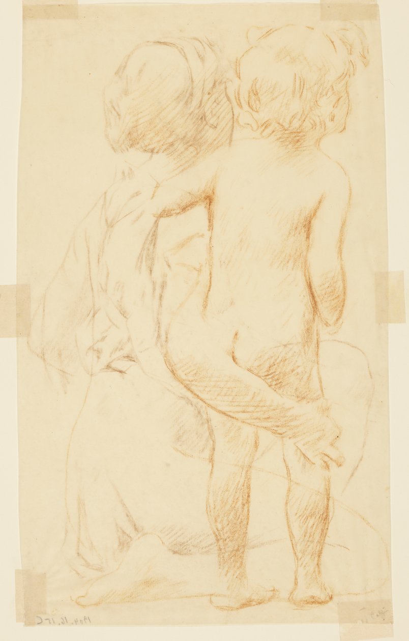 Studie für eine sitzende Frau mit einem Kind, „Vintage Festival“, Mendelssohn Glee Club, New York, NY von Robert Frederick Blum