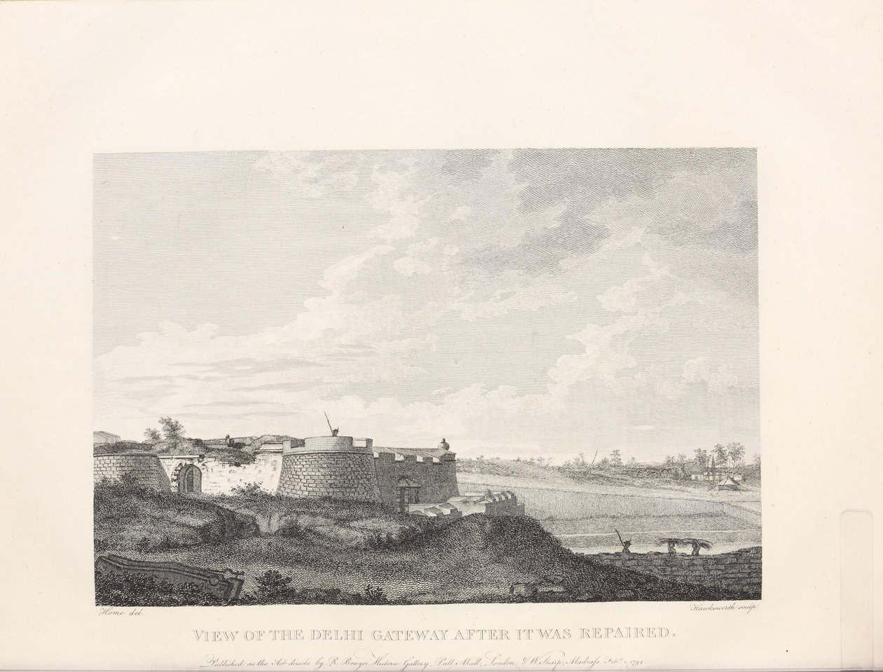 Illustration aus dem Buch Select views in Mysore, the country of Tippoo Sultan von Robert Home, veröffentlicht von Mr. Bowyer (Großbritannien, 1794) von Robert Home
