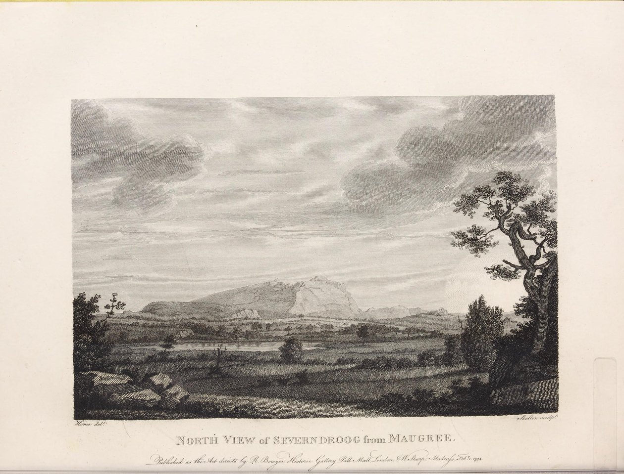 Illustration aus dem Buch Select views in Mysore, the country of Tippoo Sultan von Robert Home, veröffentlicht von Mr. Bowyer (Großbritannien, 1794) von Robert Home