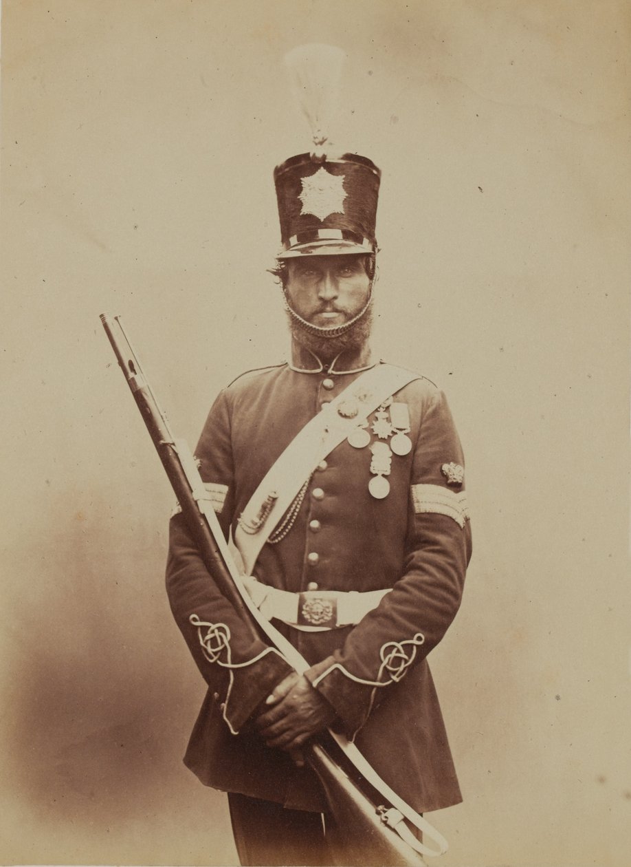 Farbsergeant John Paul, Royal Sappers and Miners, 1856 von Robert Howlett