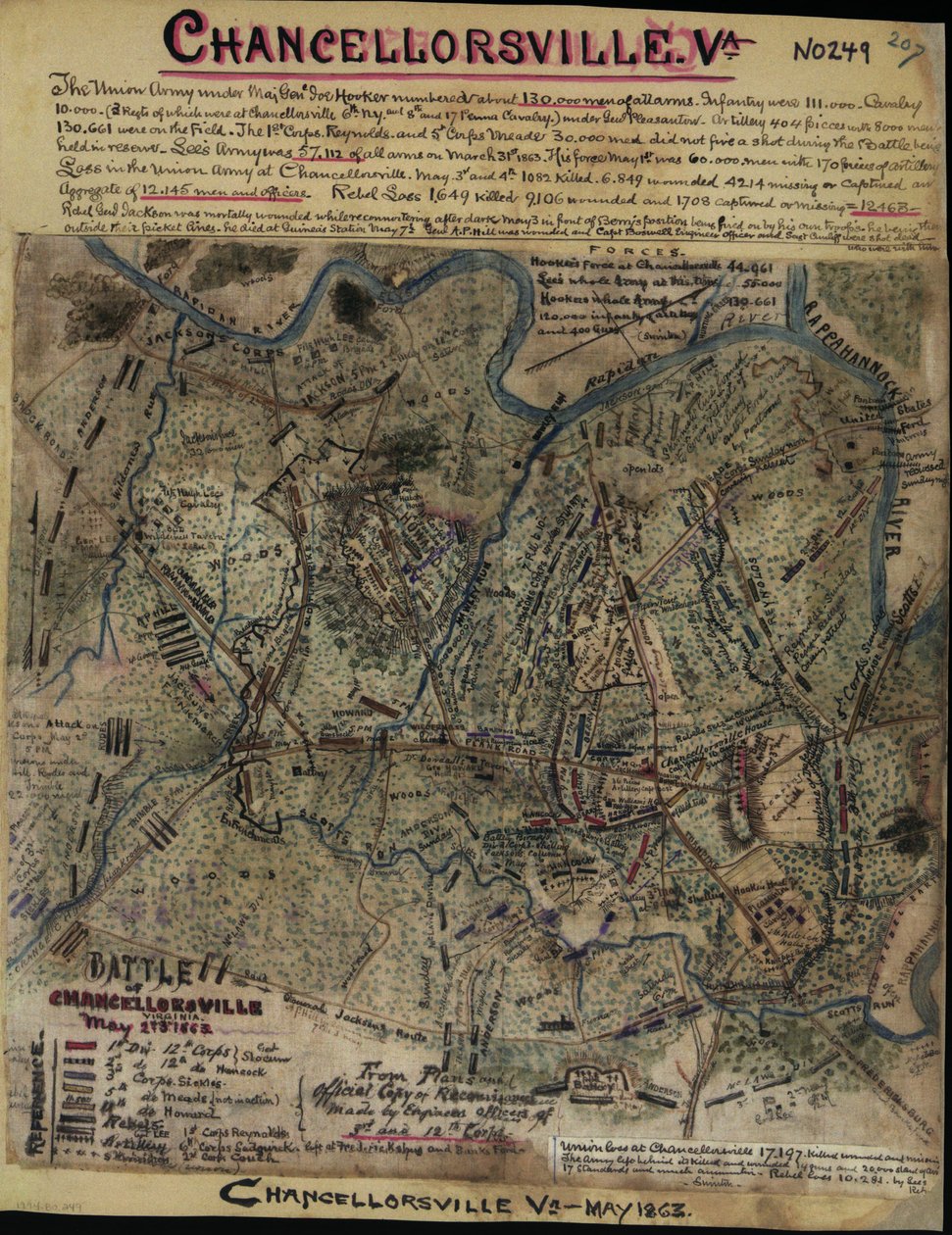 Schlacht von Chancellorsville, Virginia, 2. & 3. Mai 1863 von Robert Knox Sneden