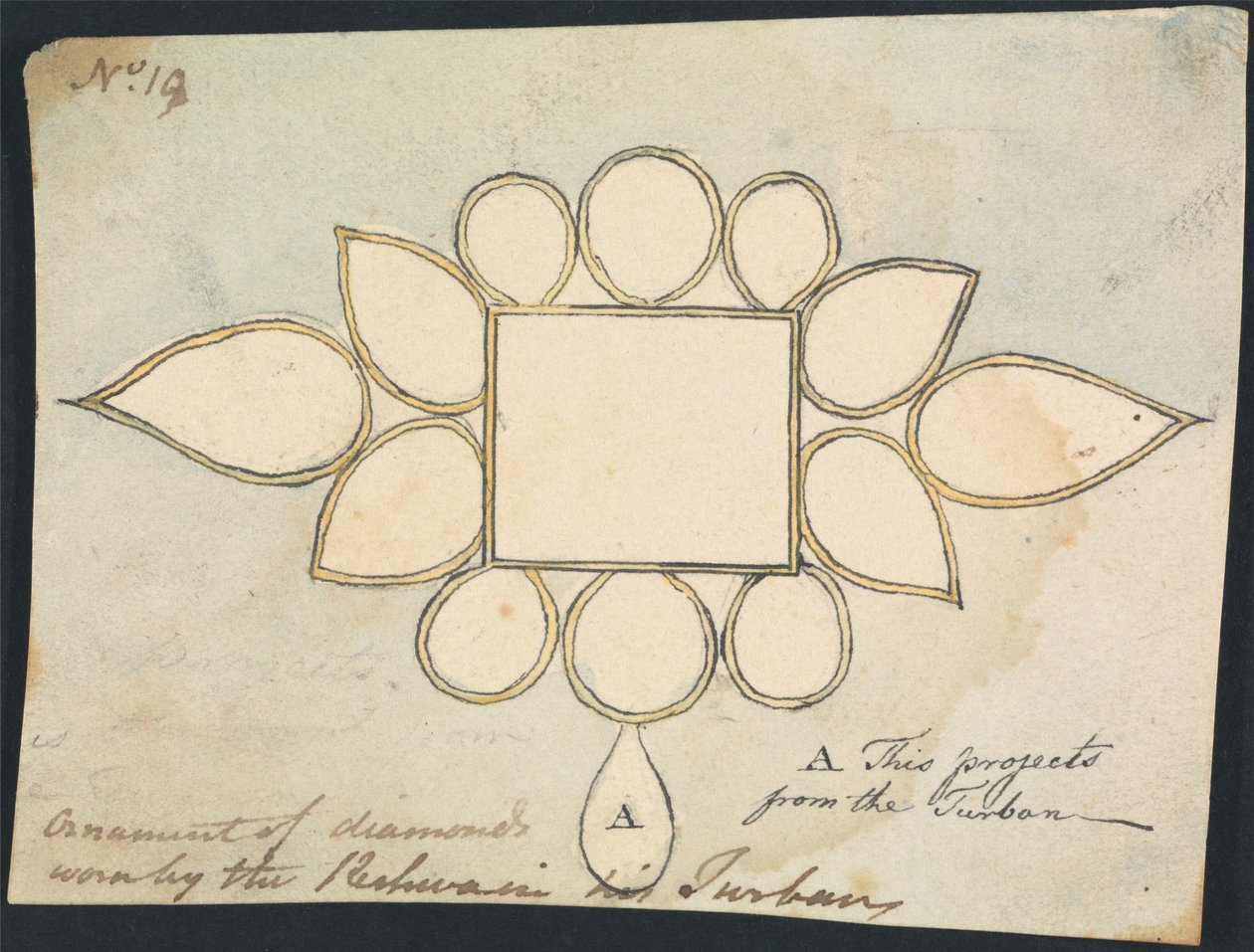 Diamantschmuck, den der Peshwa in seinem Turban trug von Robert Mabon