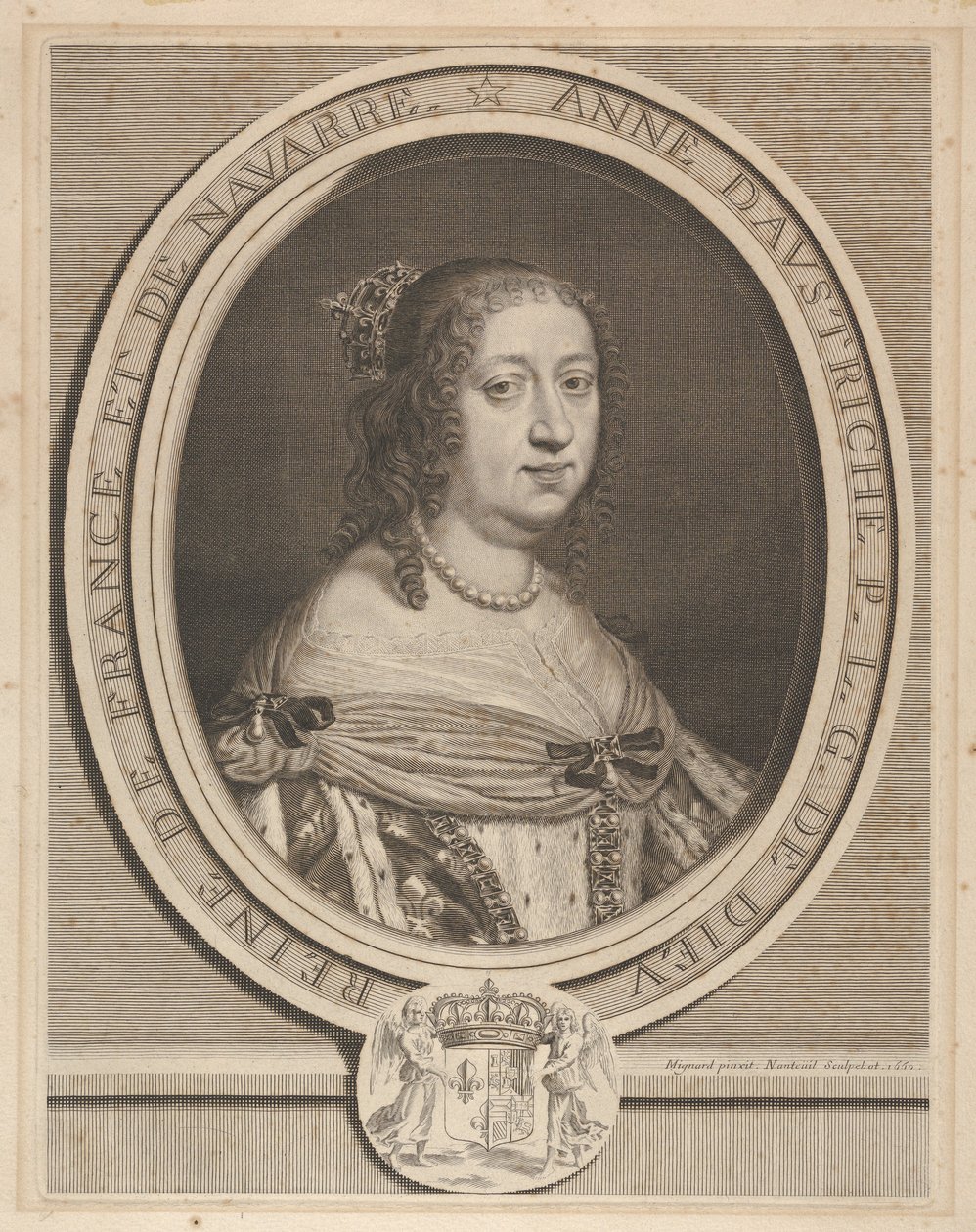 Anna von Österreich, 1660 von Robert Nanteuil