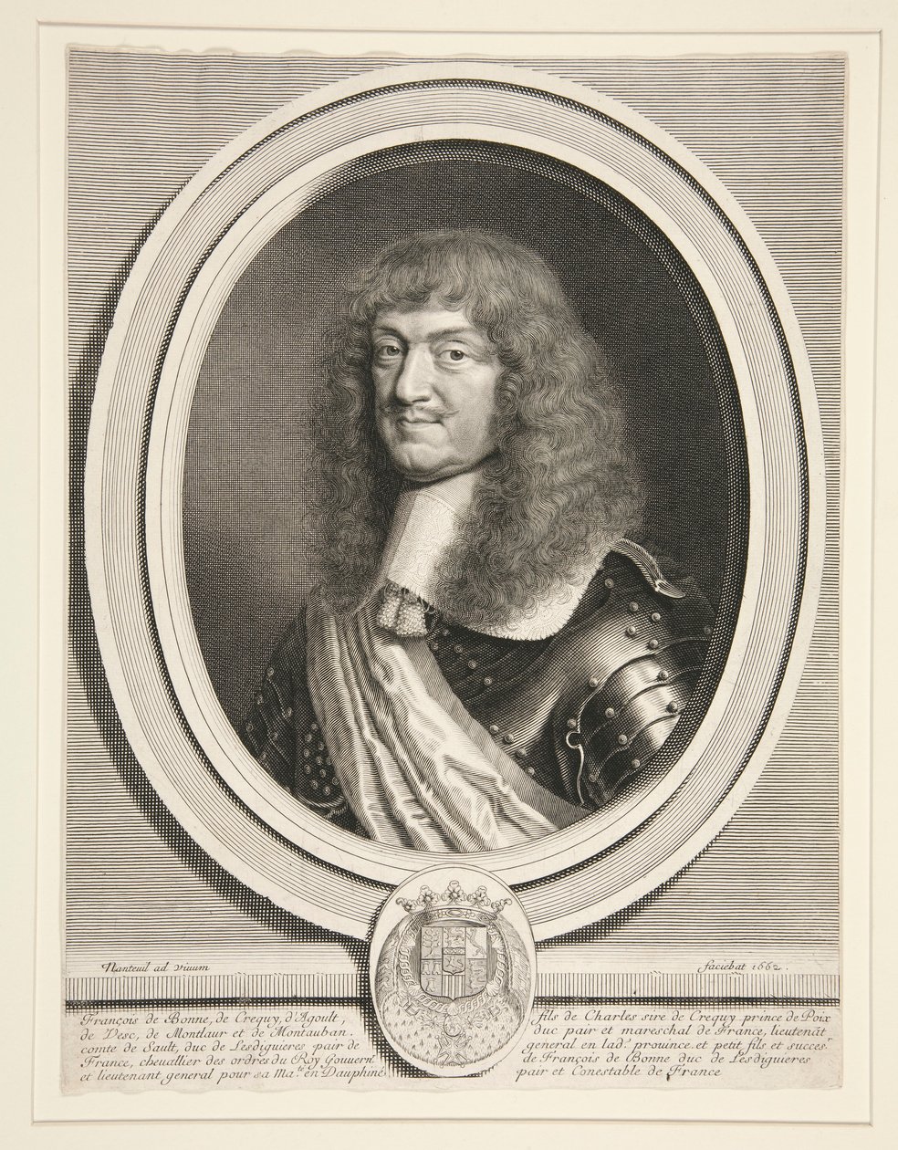 Francois de Bonne, Le Marschall de Créquy, Herzog von Lesdiguières (1624-1687) von Robert Nanteuil
