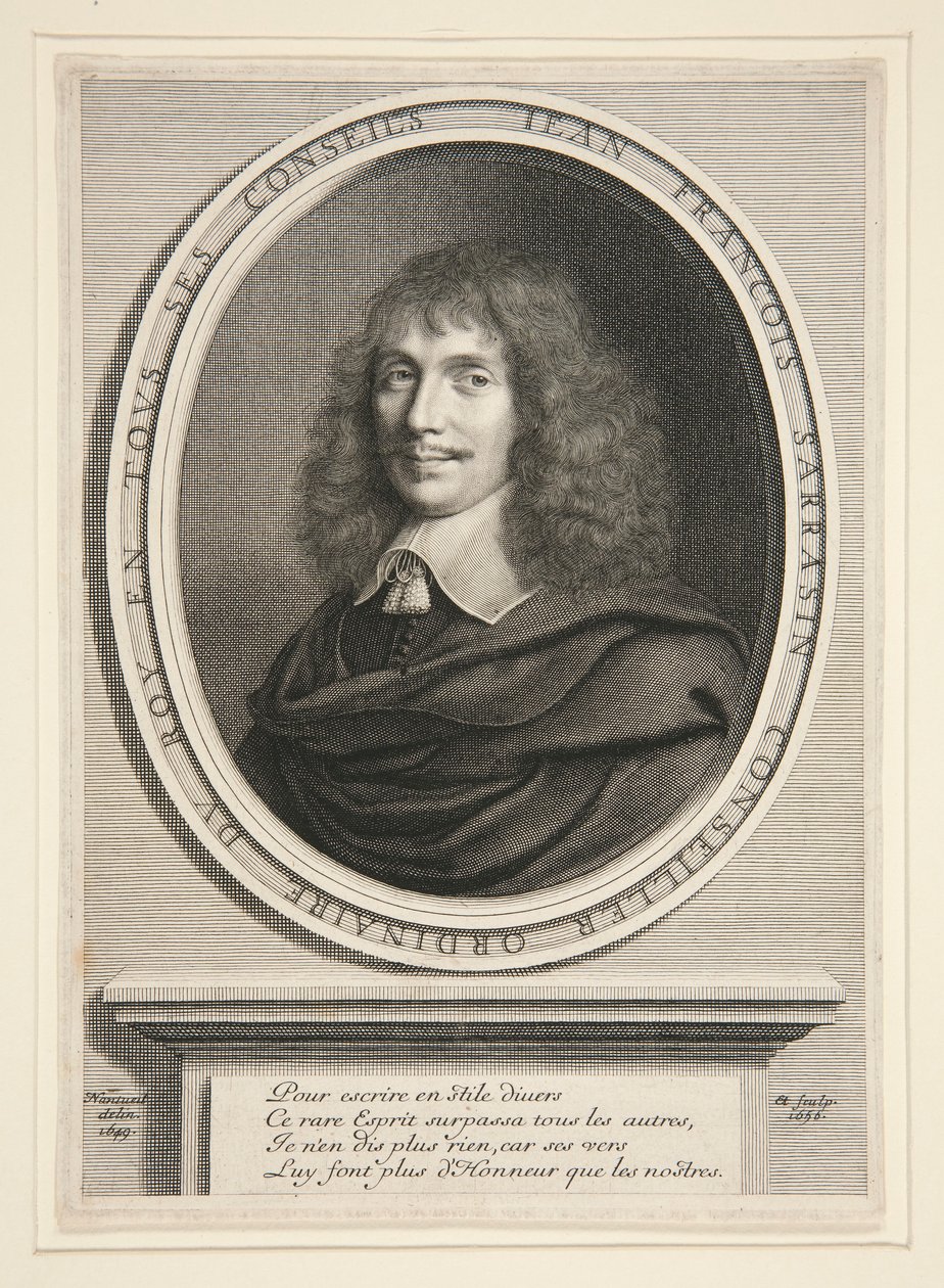 Jean-François Sarrasin, Mann der Briefe von Robert Nanteuil