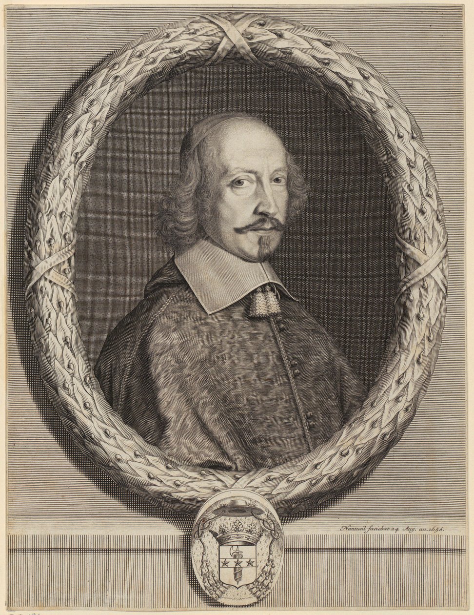 Porträt von Kardinal Jules Mazarin von Robert Nanteuil