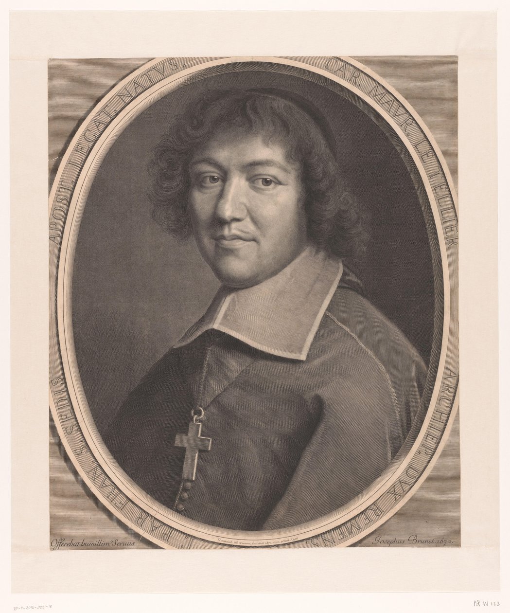 Porträt von Charles-Maurice Le Tellier von Robert Nanteuil