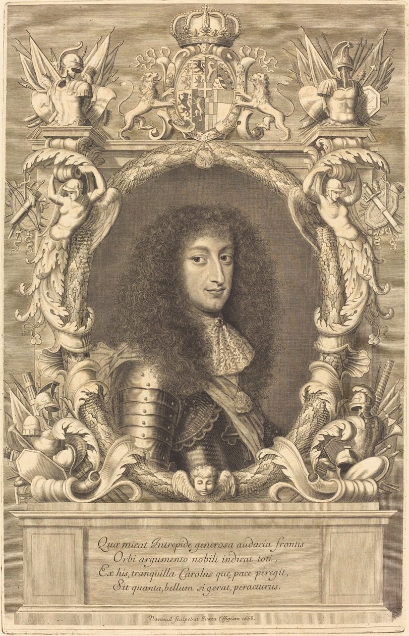 Charles-Emmanuel, Herzog von Savoyen von Robert Nanteuil after Justus van Verus