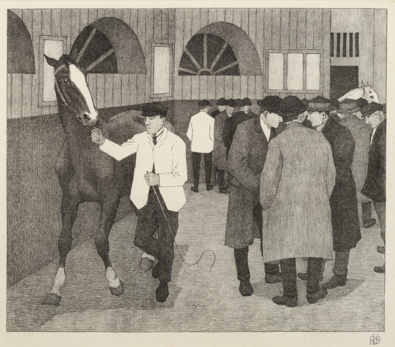Pferdehändler am Barbican, 1921 von Robert Polhill Bevan