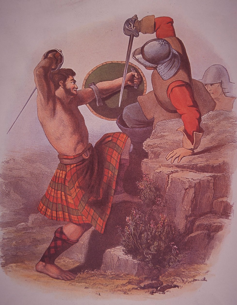 Hochlandkrieger des Clans MacMillan von Robert Ronald (after) McIan