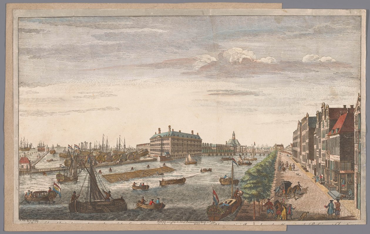 Ansicht des Admiralitätsmagazins in Amsterdam von Robert Sayer (possibly)