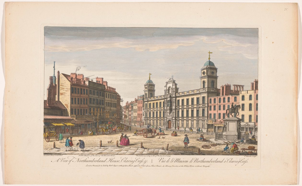 Ansicht von Northumberland House an Charing Cross in London (Londen) von Robert Sayer