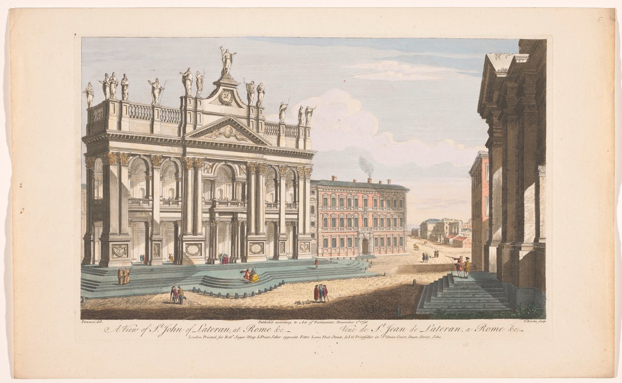 Ansicht der Kirche St. Johann von Lateran in Rom von Robert Sayer