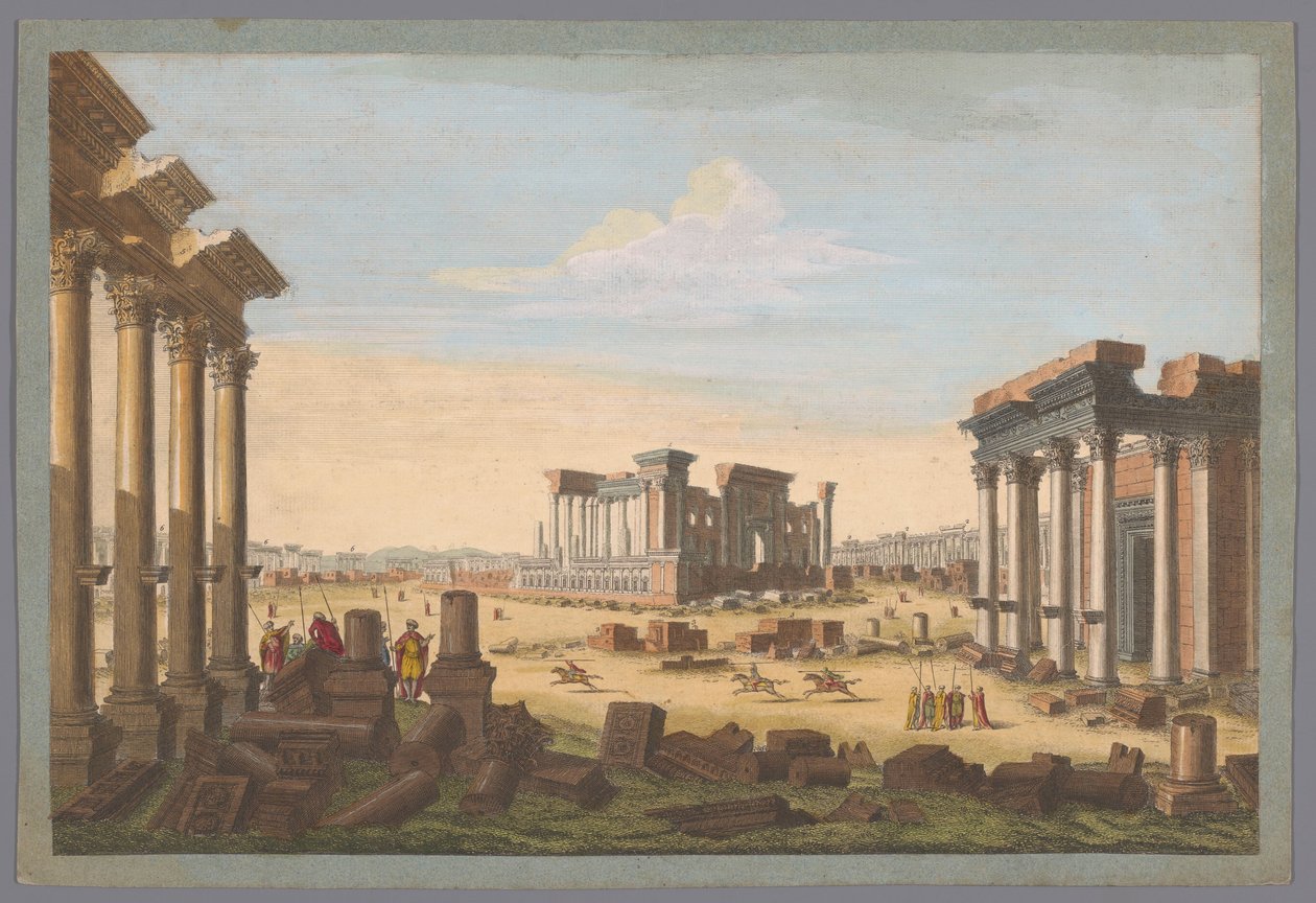 Ansicht der Ruinen von Palmyra von Nordwesten von Robert Sayer