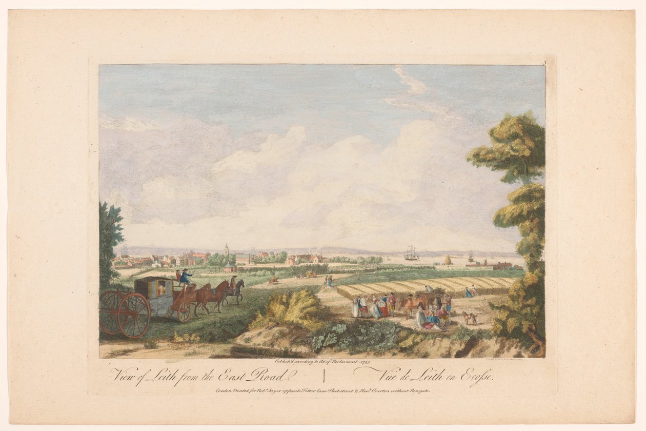Blick auf die Stadt Leith von Robert Sayer: Kunstdruck