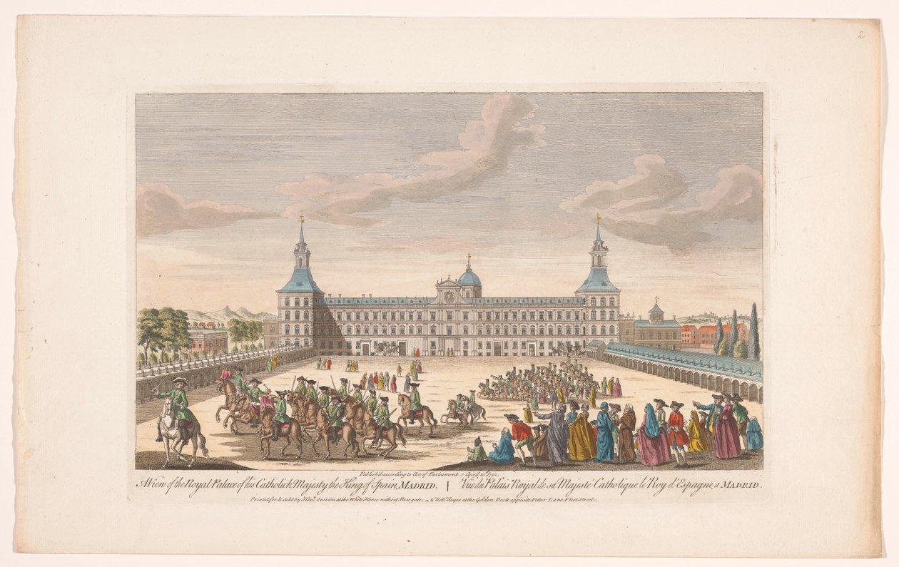 Ansicht des Königlichen Palastes in Madrid von Robert Sayer