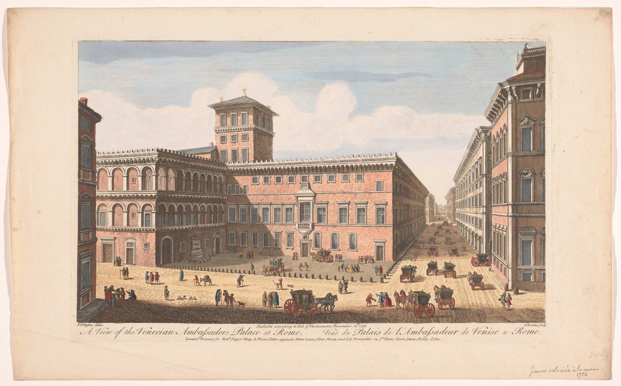 Blick auf den Palazzo Venezia in Rom von Robert Sayer