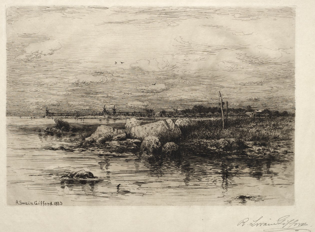 Mündung des Apponaganasett-Flusses, 1883 von Robert Swain Gifford