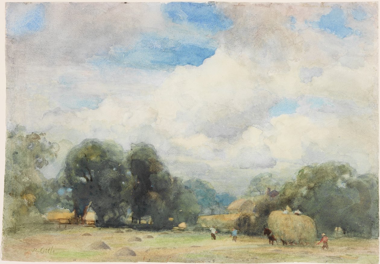 Heuernte in Herefordshire von Robert W. Little