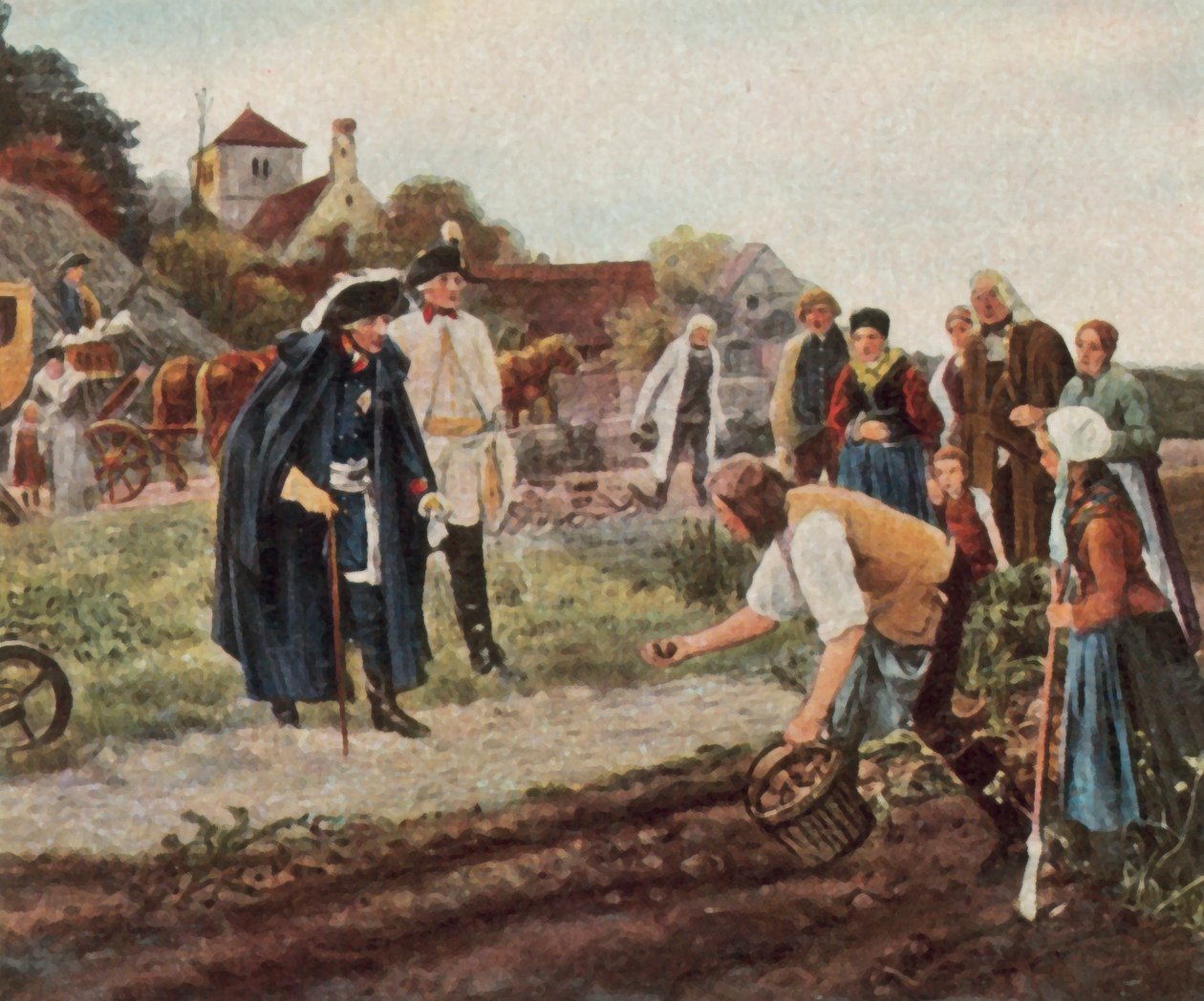 Wiederaufbauarbeiten nach dem Siebenjährigen Krieg, "Der König überall" von Robert Warthmuller Muller